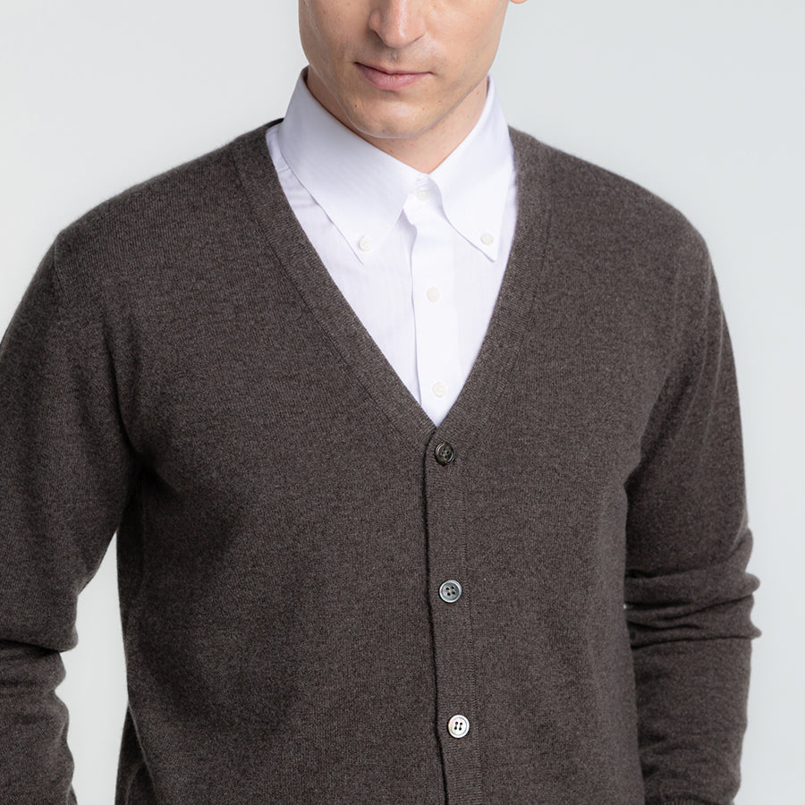 Personalized custom order of men's Japanese luxury cashmere knit cardigan