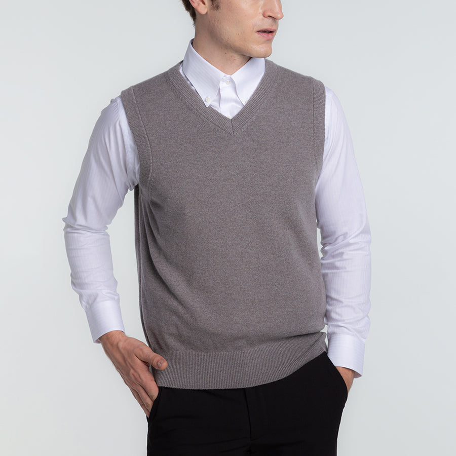 Personalized custom order of men's Japanese luxury cashmere knit vest